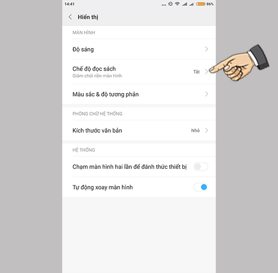 Vào chế độ đọc sách